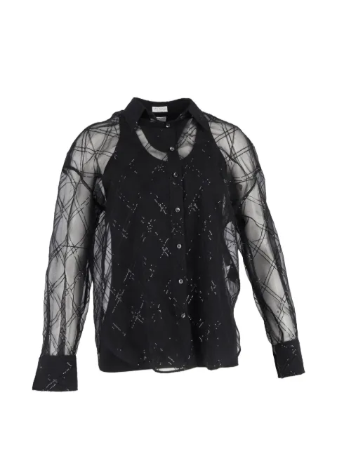Brunello Cucinelli Vintage sequin-embellished shirt Black NAPPUGBCL526885W