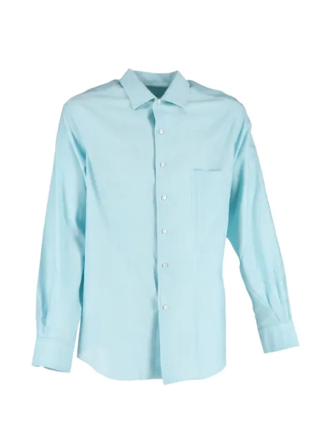 Loro Piana Pre-Owned chest-pocket buttoned shirt Blue MRPPUGBCL514209M
