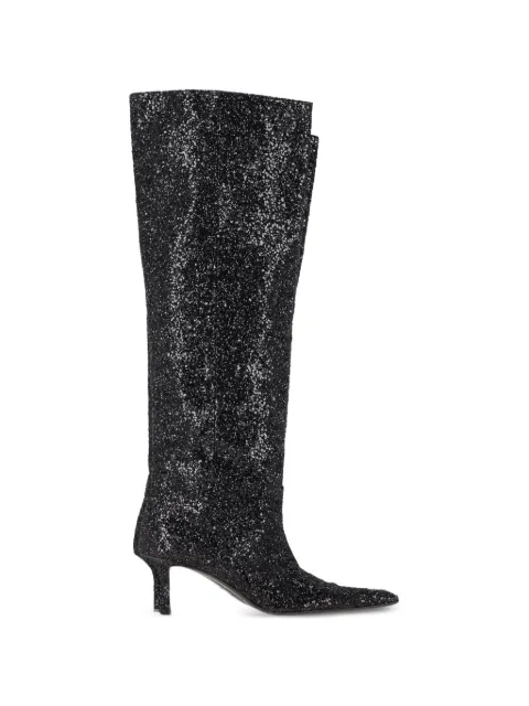 Pre-Owned Alexander Wang Viola slouch glitter boots Black NAPPUGBSH525358W