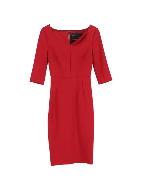 Roland Mouret crepe midi dress Red NAPPUGBCL525835W