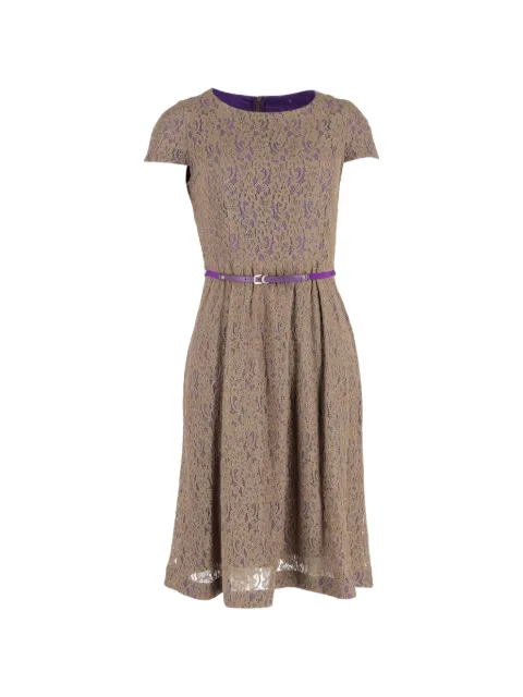 Max Mara belted lace midi dress Neutrals NAPPUGBCL501178W