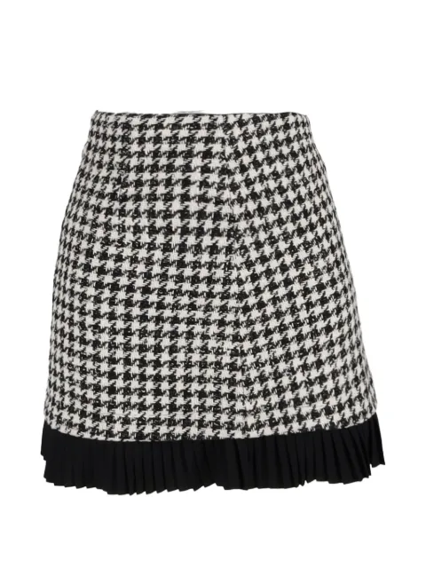 SANDRO houndstooth-pattern mini skirt White NAPPUGBCL480610W