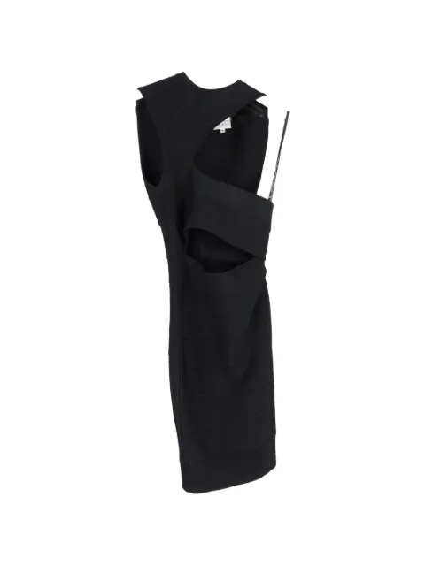 Hervé Léger One-shoulder cutout mini dress Black NAPPUGBCL504310W