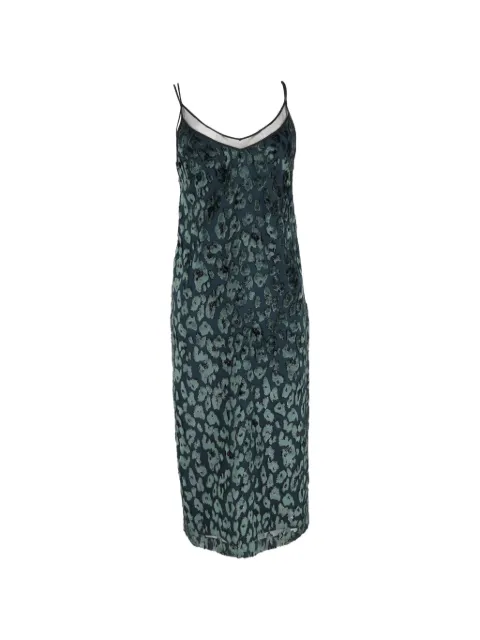 BOSS Dudania devoré dress Green HNDOGBCL493448W