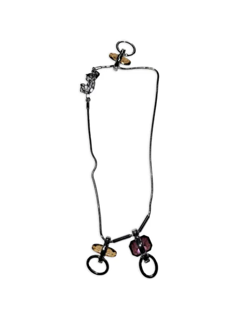 Swarovski Vintage crystal-pendant earrings and necklace set Silver TONPUGBJE464968W