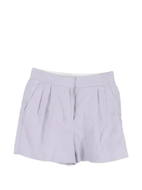 Michael Kors Vintage pleated high-rise shorts Purple NAPPUGBCL487866W