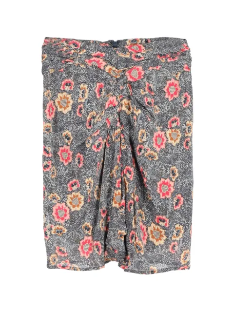 Isabel Marant Vintage floral-motif skirt Blue NAPPUGBCL480237W