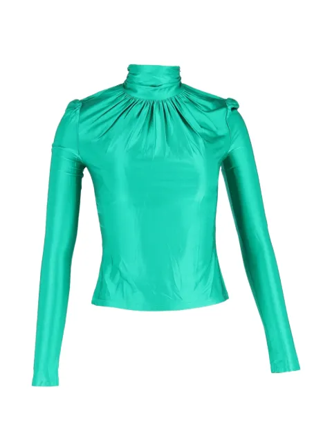 Paco Rabanne Pre-Owned ruched turtleneck top Green NAPPUGBCL494771W