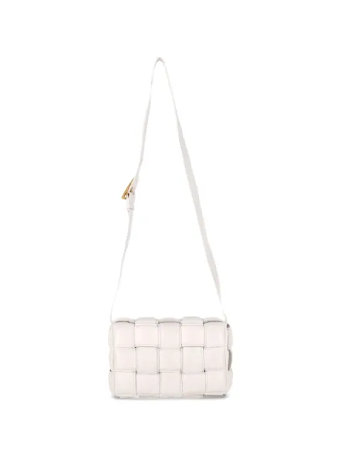 Bottega Veneta Pre-Owned Cassette padded shoulder bag White NAPPUGBBA475635W