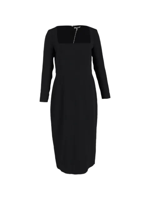 Emilia Wickstead Erletta square-neck midi dress Black NAPPUGBCL494763W