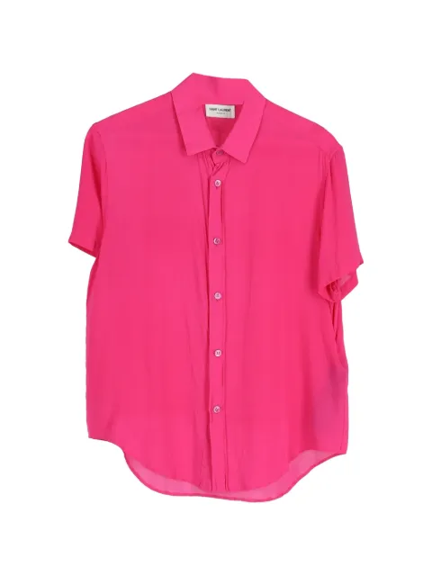 Saint Laurent Pre-Owned 2022 short-sleeve shirt Pink MRPPUGBCL470972M