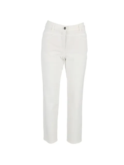 Escada Pre-Owned high-rise straight-leg trousers White NAPPUGBCL465247W