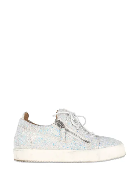 Giuseppe Zanotti Vintage May London glitter zip sneakers White NAPPUGBSH474411W