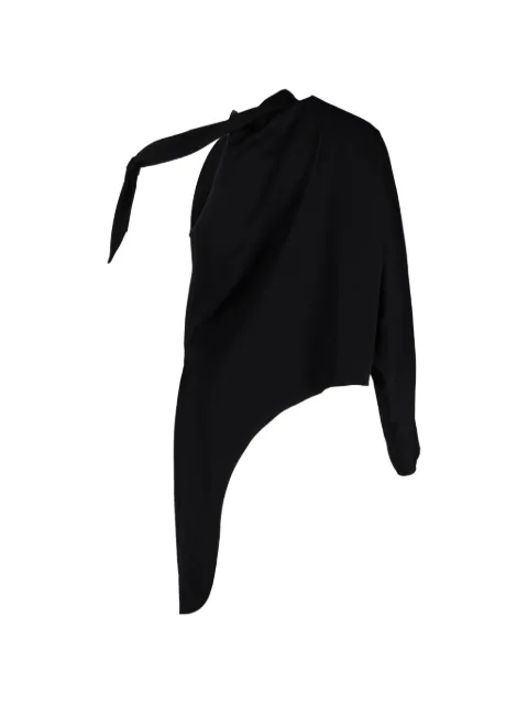 Diane Von Furstenberg Vintage asymmetric tie top Black NAPPUGBCL472238W