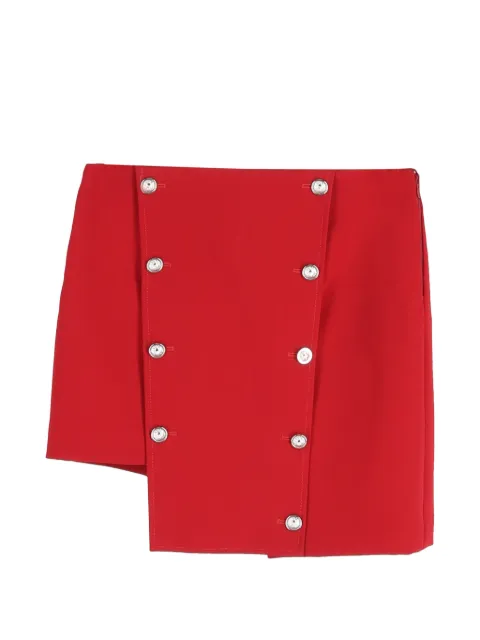 Versace Pre-Owned asymmetric button mini skirt Red NAPPUGBCL472282W