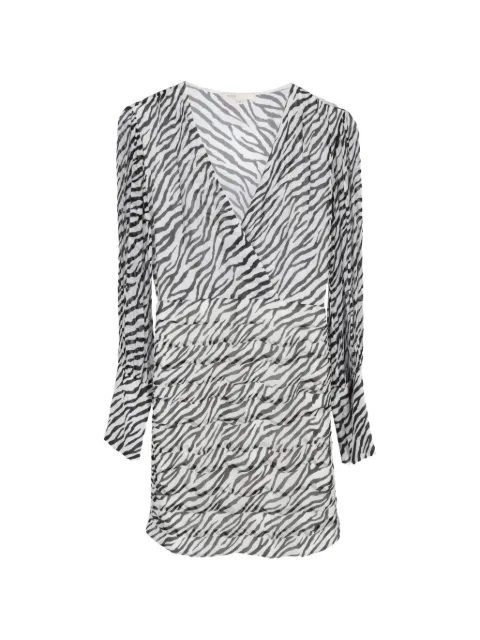 Maje zebra-print mini dress White NAPPUGBCL487847W