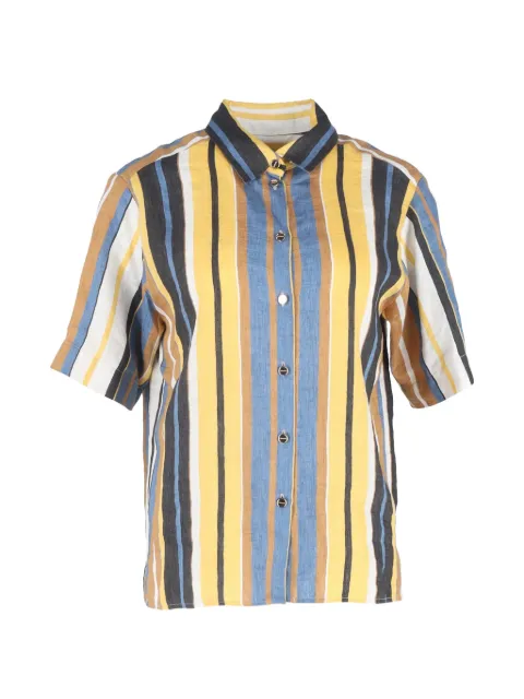 SANDRO striped buttoned shirt Yellow NAPPUGBCL465232W