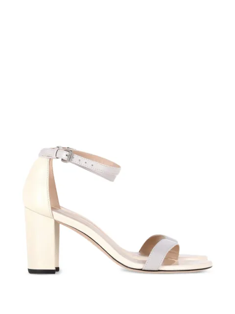 Stuart Weitzman block-heel ankle-strap sandals Neutrals NAPPUGBSH487857W