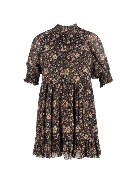Ulla Johnson printed mock-neck mini dress Black NAPPUGBCL463782W