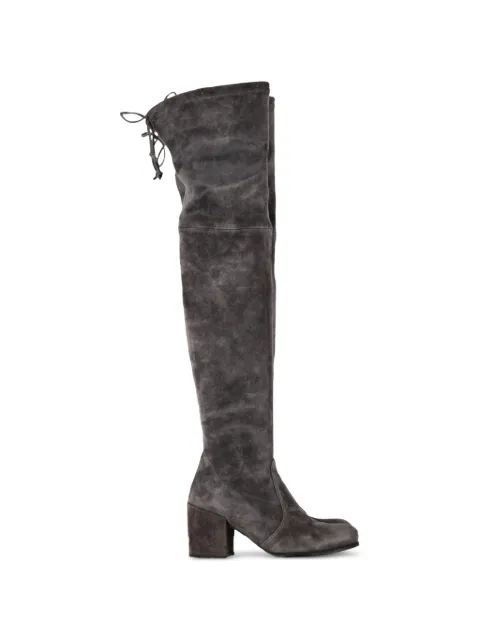 Stuart Weitzman Genna over-the-knee block-heel boots Grey NAPPUGBSH466358W