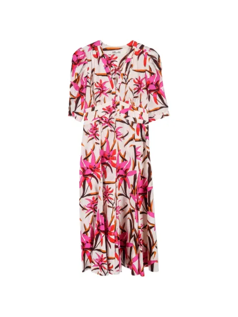 Diane Von Furstenberg Vintage floral-print midi dress Neutrals NAPPUGBCL463449W