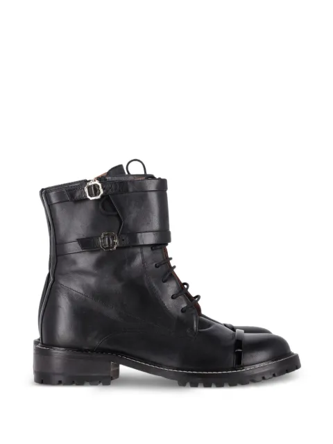 Malone Souliers leather combat boots Black HNPUGBSH466649W
