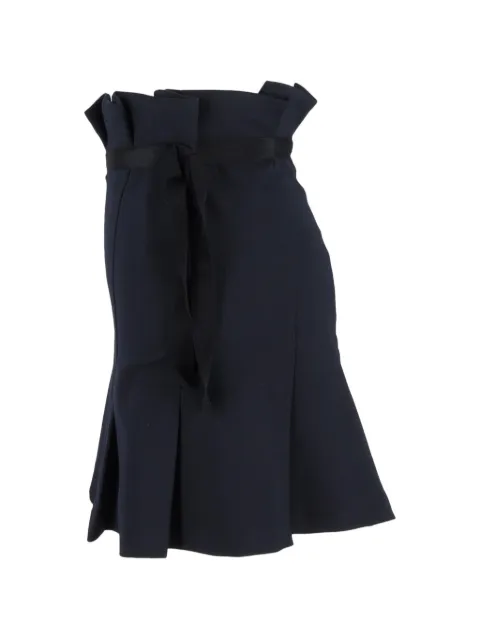 SANDRO pleated bow mini skirt Blue NAPPUGBCL470893W