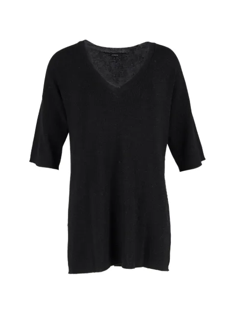 JOSEPH lurex V-neck T-shirt Black TONPUGBCL493307W