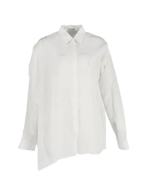 Jil Sander Pre-Owned asymmetric button-down shirt White NAPPUGBCL464705W