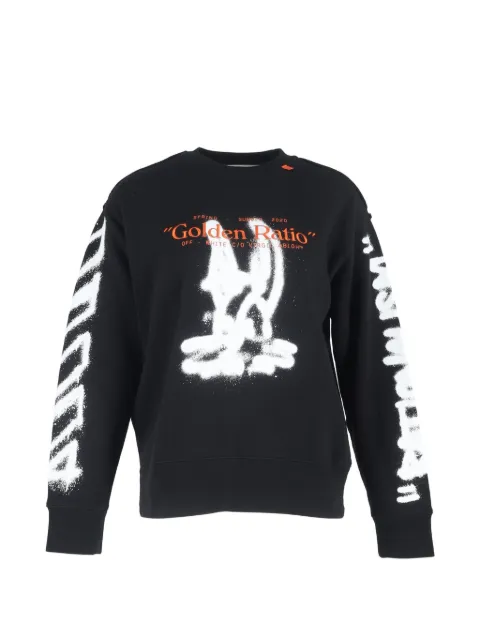 Off-White Pre-Owned long-sleeve cotton sweatshirt Black NAPPUGBCL464041W