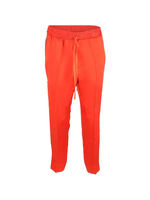 Gucci Pre-Owned Web-stripe drawstring trousers Orange MRPPUGBCL497706M