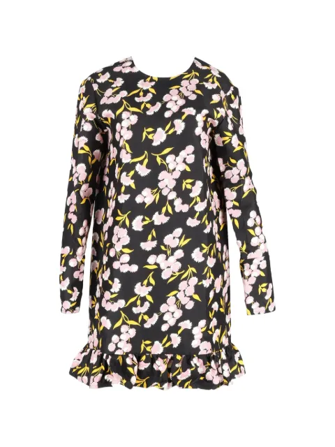 Marni Pre-Owned floral-print ruffled hem dress Black NAPPUGBCL536811W