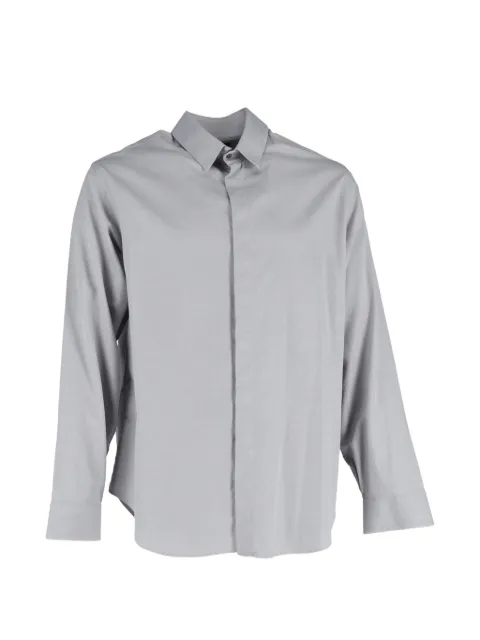Giorgio Armani Pre-Owned concealed-fastening shirt Grey MRPPUGBCL514297M