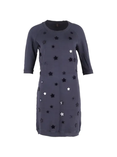 Mulberry Pre-Owned star-embellished mini dress Blue HNDOGBCL530515W