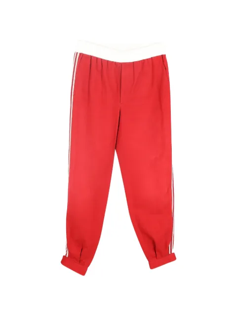 Gucci Pre-Owned military buckle drill trousers Red HNPUGBCL555007M