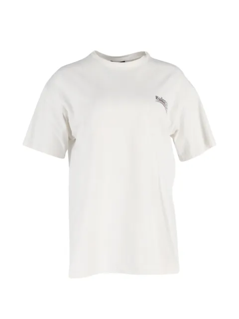 Balenciaga Pre-Owned logo-print cotton T-shirt White NAPPUGBCL527502W