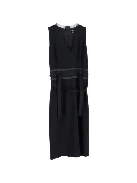 BOSS V-neck belted dress Black TONPUGBCL504127W