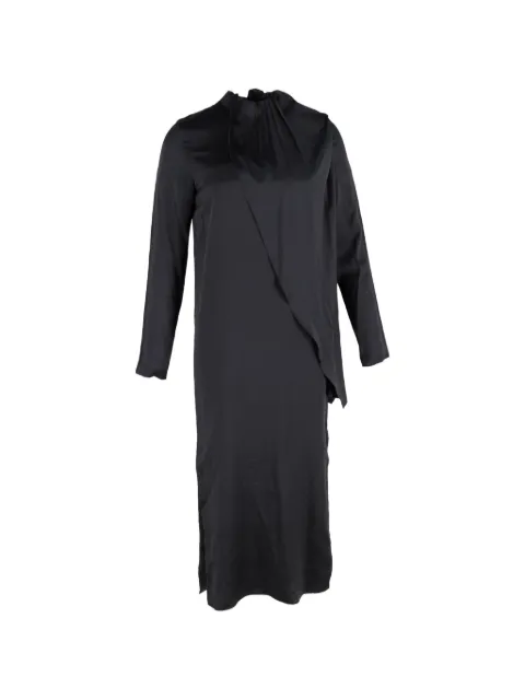 Dodo Bar Or silk long-sleeve midi dress Black NAPPUGBCL494765W