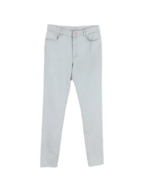 Escada Pre-Owned straight-leg cotton trousers Grey NAPPUGBCL509650W