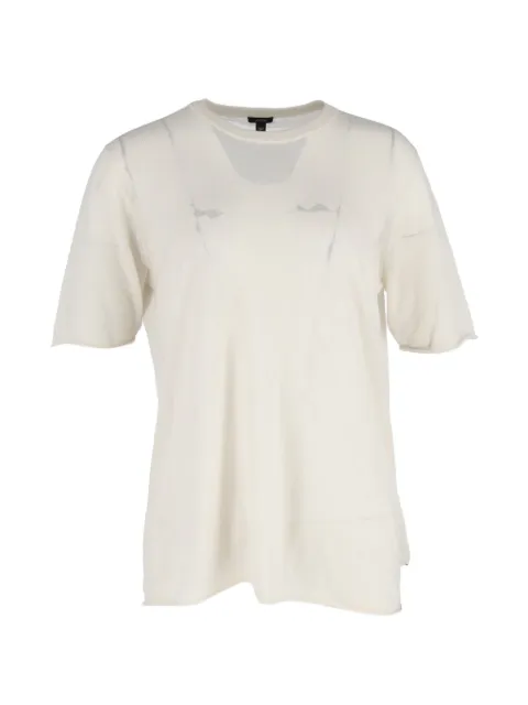 JOSEPH crew-neck wool T-shirt Neutrals NAPPUGBCL500628W