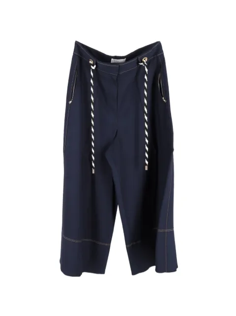Peter Pilotto belt-detail trousers Blue NAPPUGBCL520149W