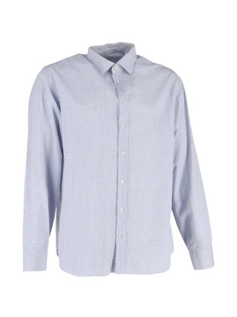 Giorgio Armani Pre-Owned check-print long-sleeve shirt Blue MRPPUGBCL514302M