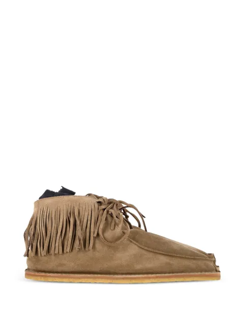 Saint Laurent Pre-Owned Nino fringed suede ankle boots Brown MRPPUGBSH504389W