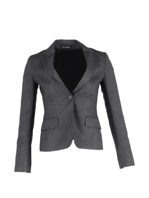 Theory single-breasted wool blazer Grey NAPPUGBCL477754W