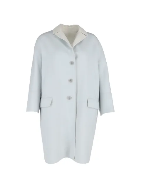 Loro Piana Pre-Owned buttoned wool coat Blue NAPPUGBCL463307W
