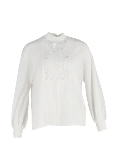 Maje smocked lace top White NAPPUGBCL478953W