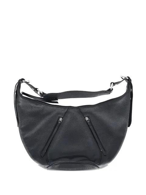 BY FAR Story leather zip shoulder bag Black NAPPUGBBA469934W