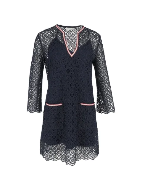 SANDRO lace mini dress Blue NAPPUGBCL465210W
