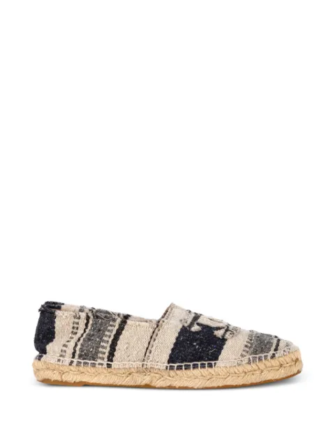 CHANEL Pre-Owned striped espadrille flats Neutrals NAPPUGBSH546059W