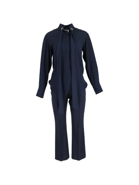 Chloé Vintage tie-neck trousers and blouse set Blue NAPPUGBCL475899W